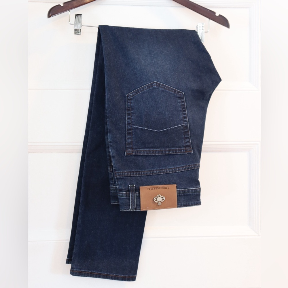 Luigi Borrelli Dark Blue Denim Skinny Jeans Size 33